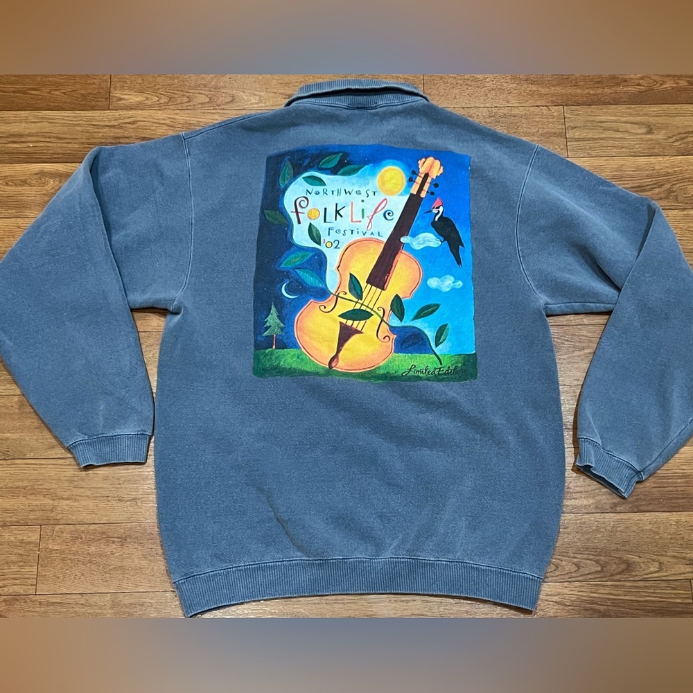 VTG Northwest Seattle Folk Life Festival 2002 Sweatshirt Unisex Size Medium